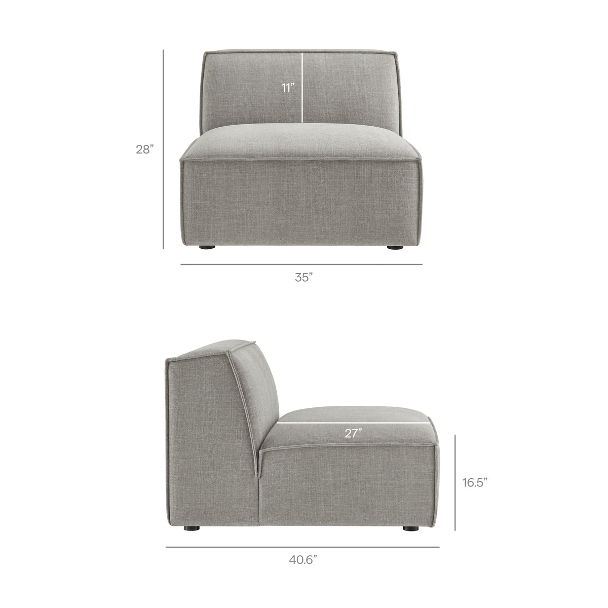 Restore 5-Piece Performance Fabric Upholstered Modular L-Shaped Sofa