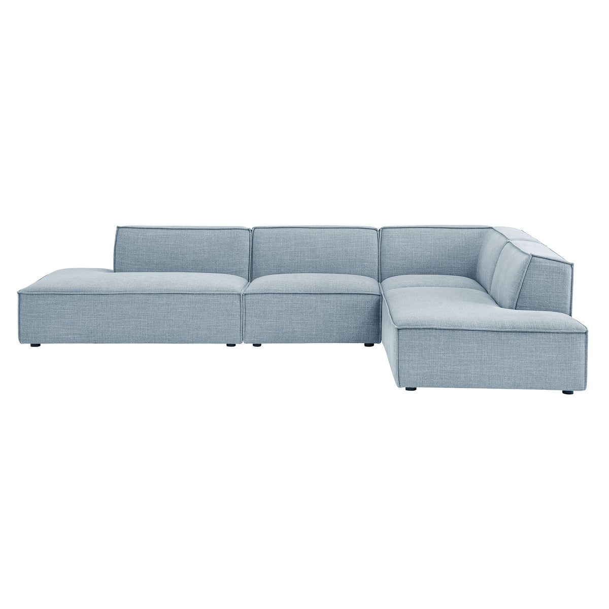 Restore 4-Piece Performance Fabric Upholstered Modular L-Shaped Armless Sectional Sofa
