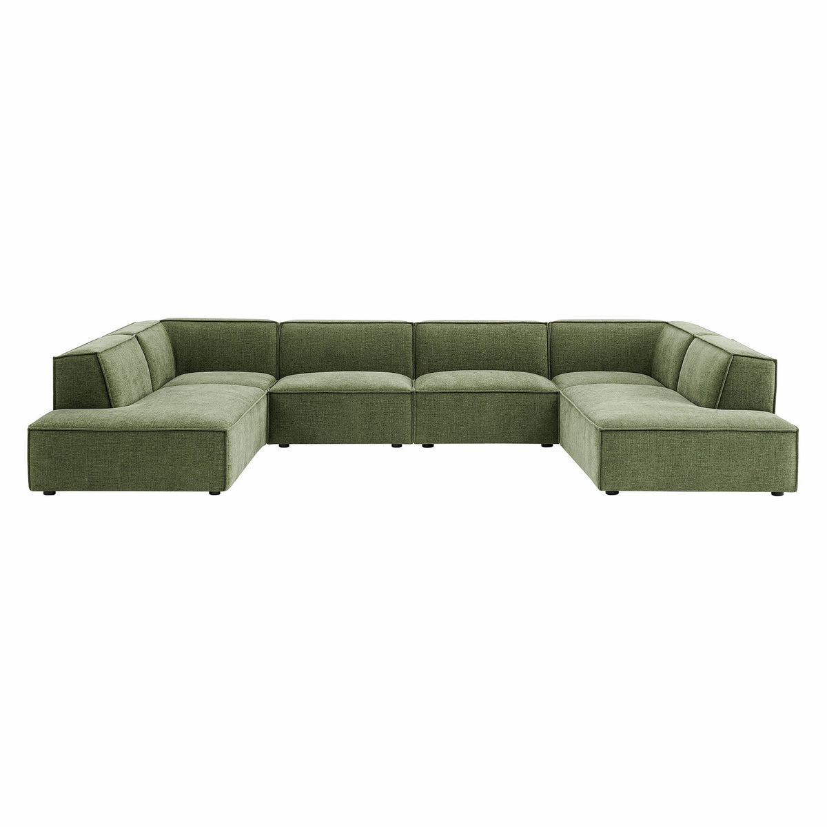 Restore 6-Piece Performance Fabric Upholstered U-Shaped Sectional Sofa