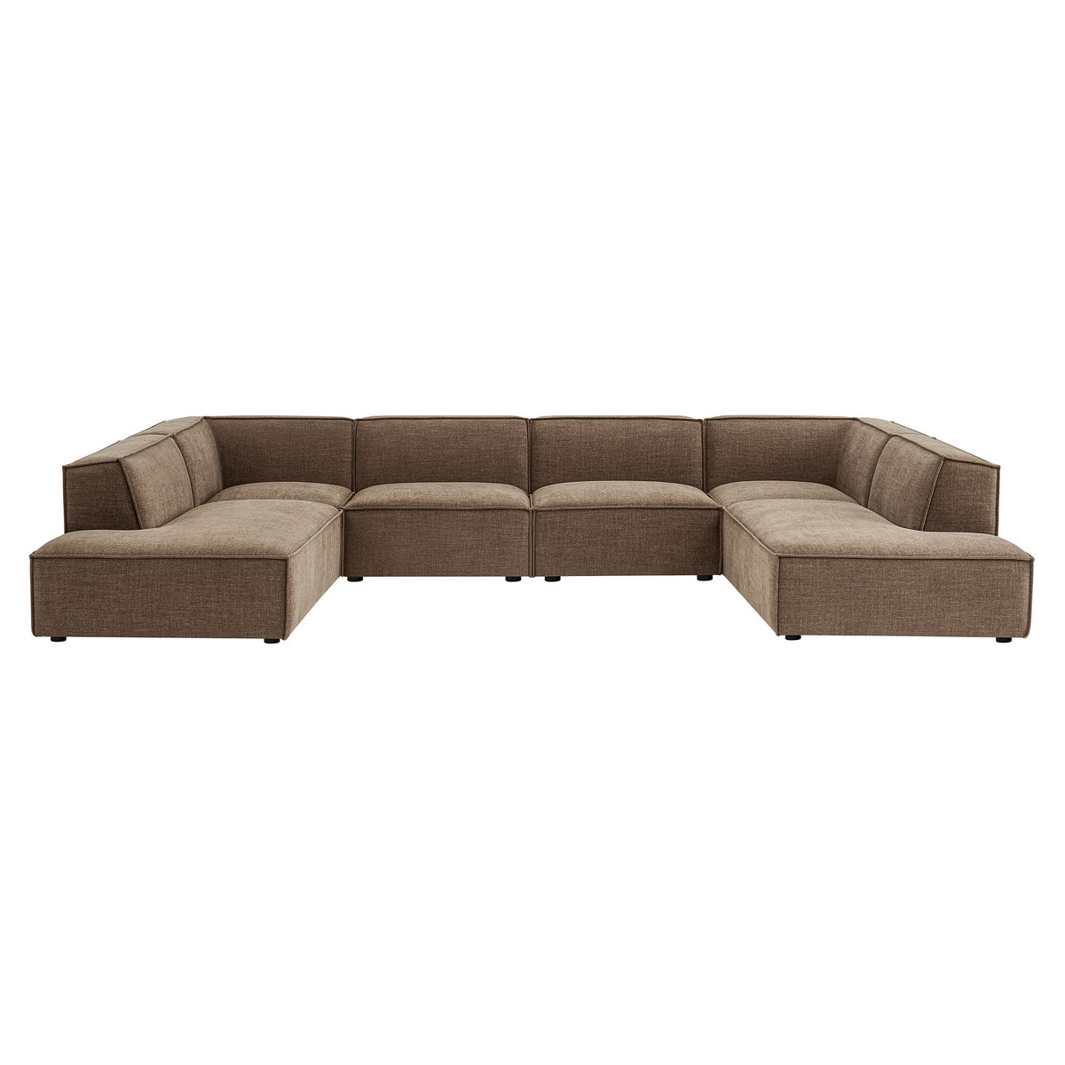 Restore 6-Piece Performance Fabric Upholstered U-Shaped Sectional Sofa