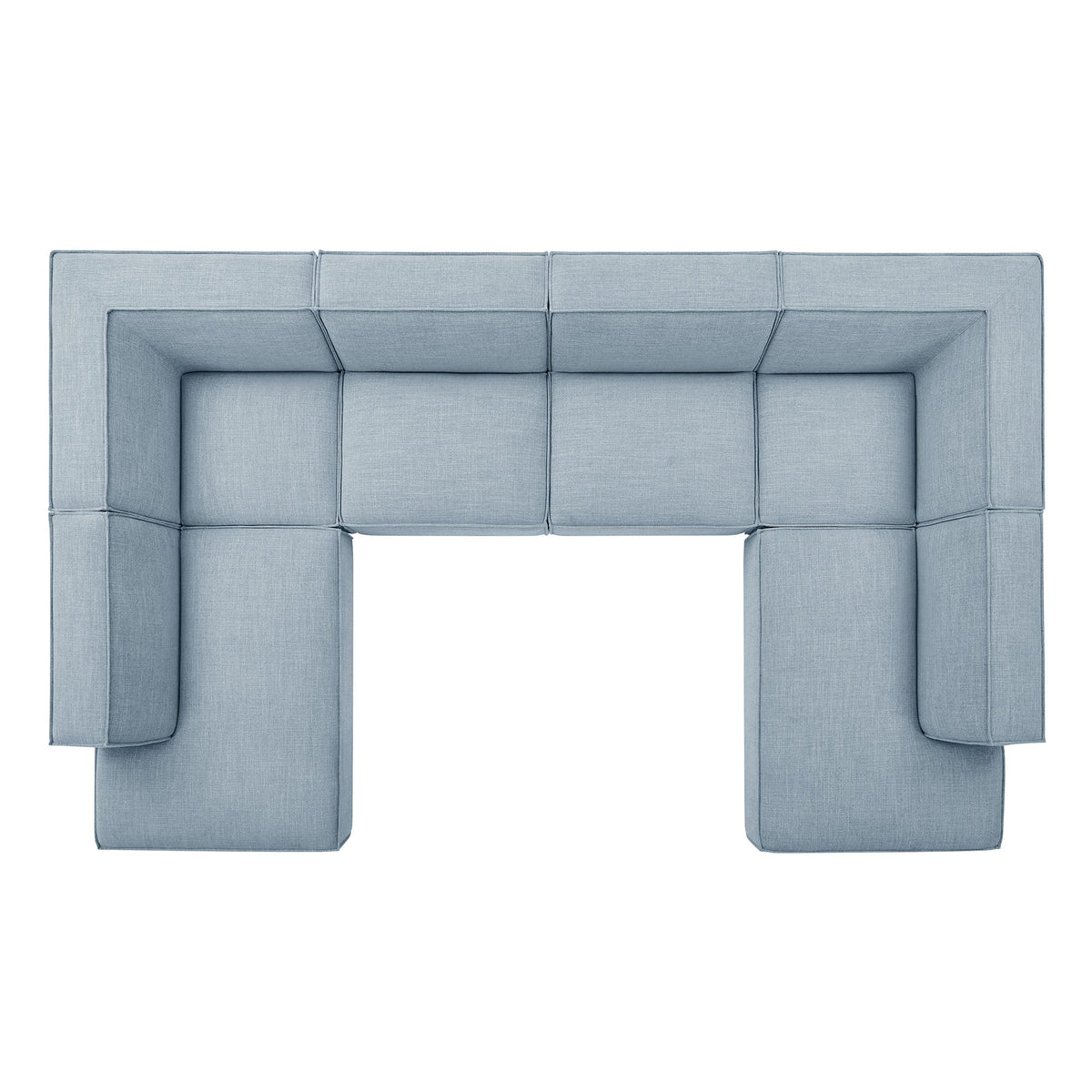 Restore 6-Piece Performance Fabric Upholstered U-Shaped Sectional Sofa
