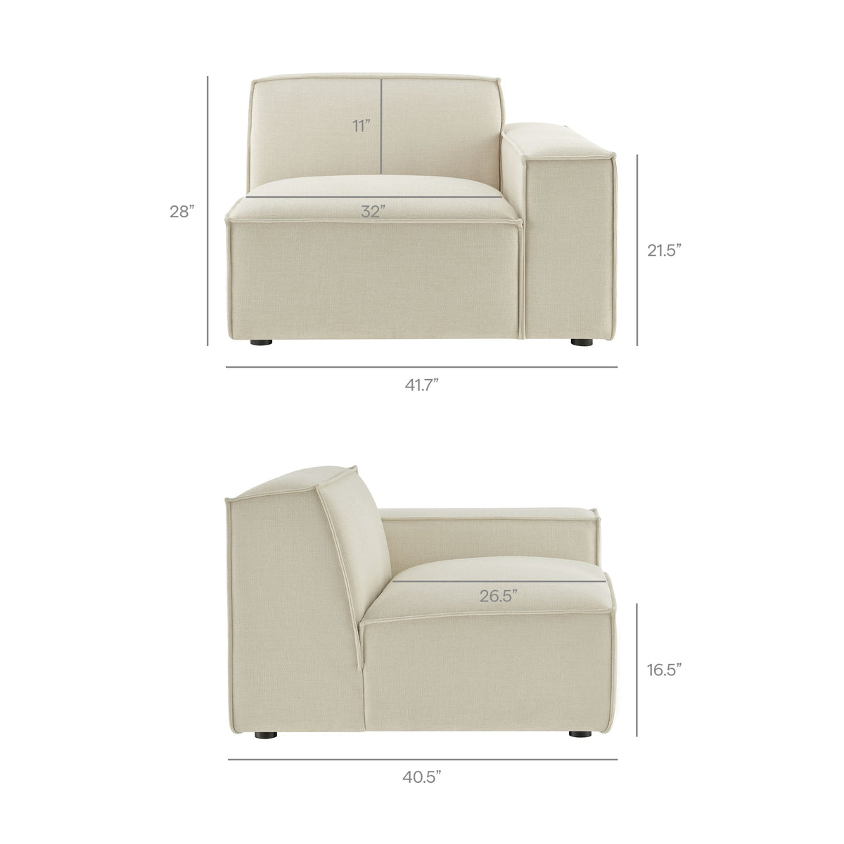 Restore 6-Piece Performance Fabric Upholstered Modular Sectional Sofa