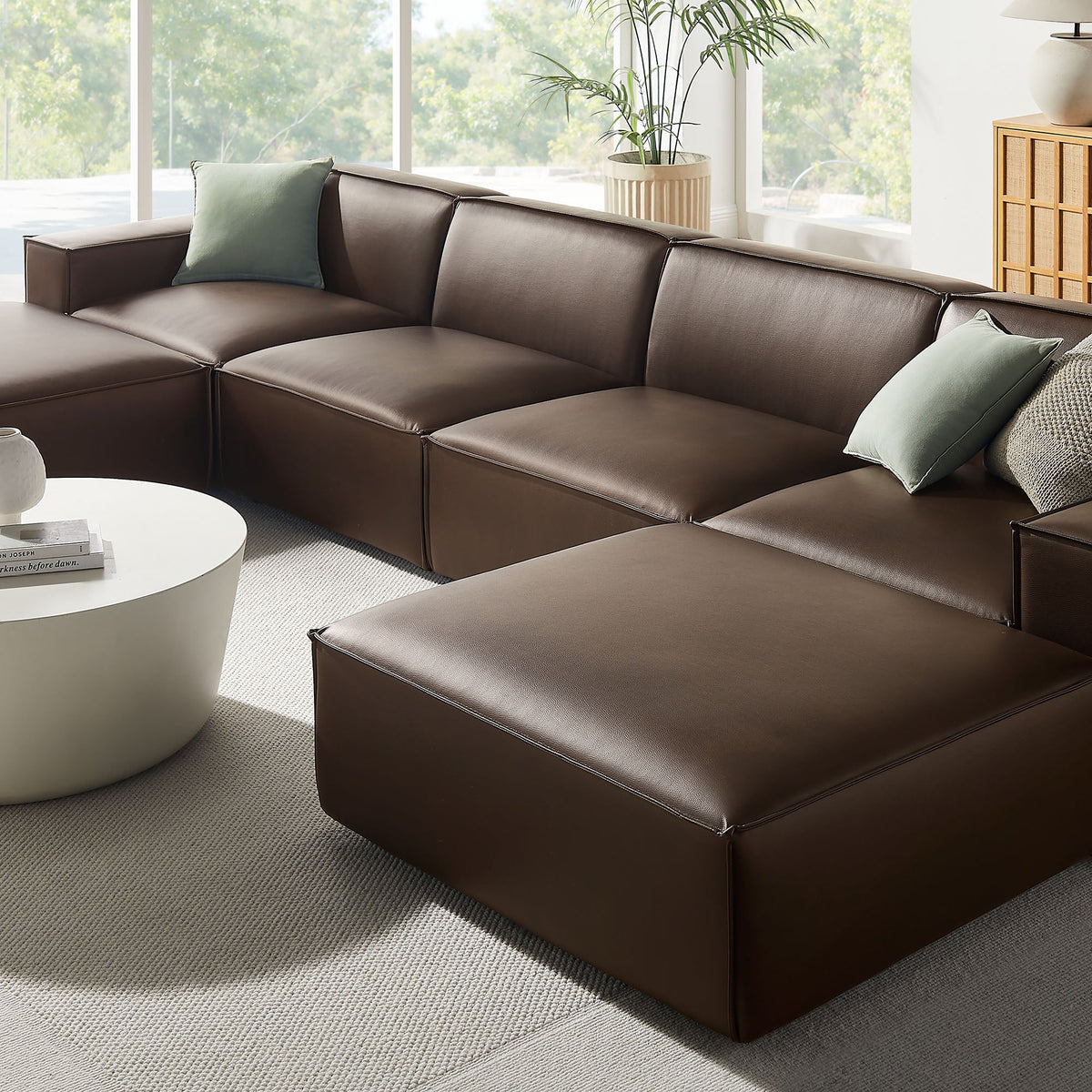 Restore 6-Piece Vegan Leather Modular Sectional Sofa