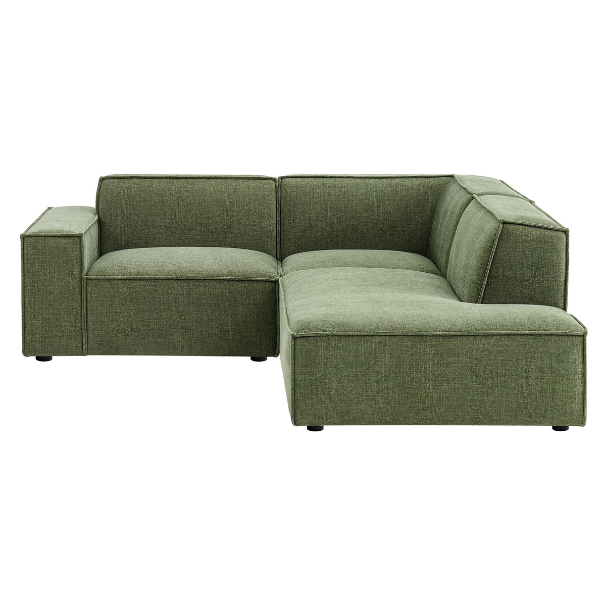 Restore 3-Piece Performance Fabric Upholstered Modular L-Shaped Sectional Sofa