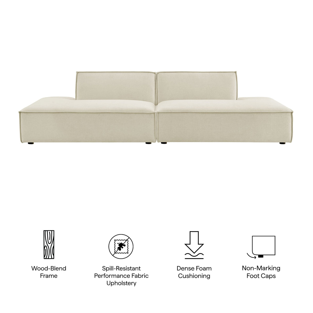 Restore 2-Piece Performance Fabric Upholstered Modular Loveseat - view 31
