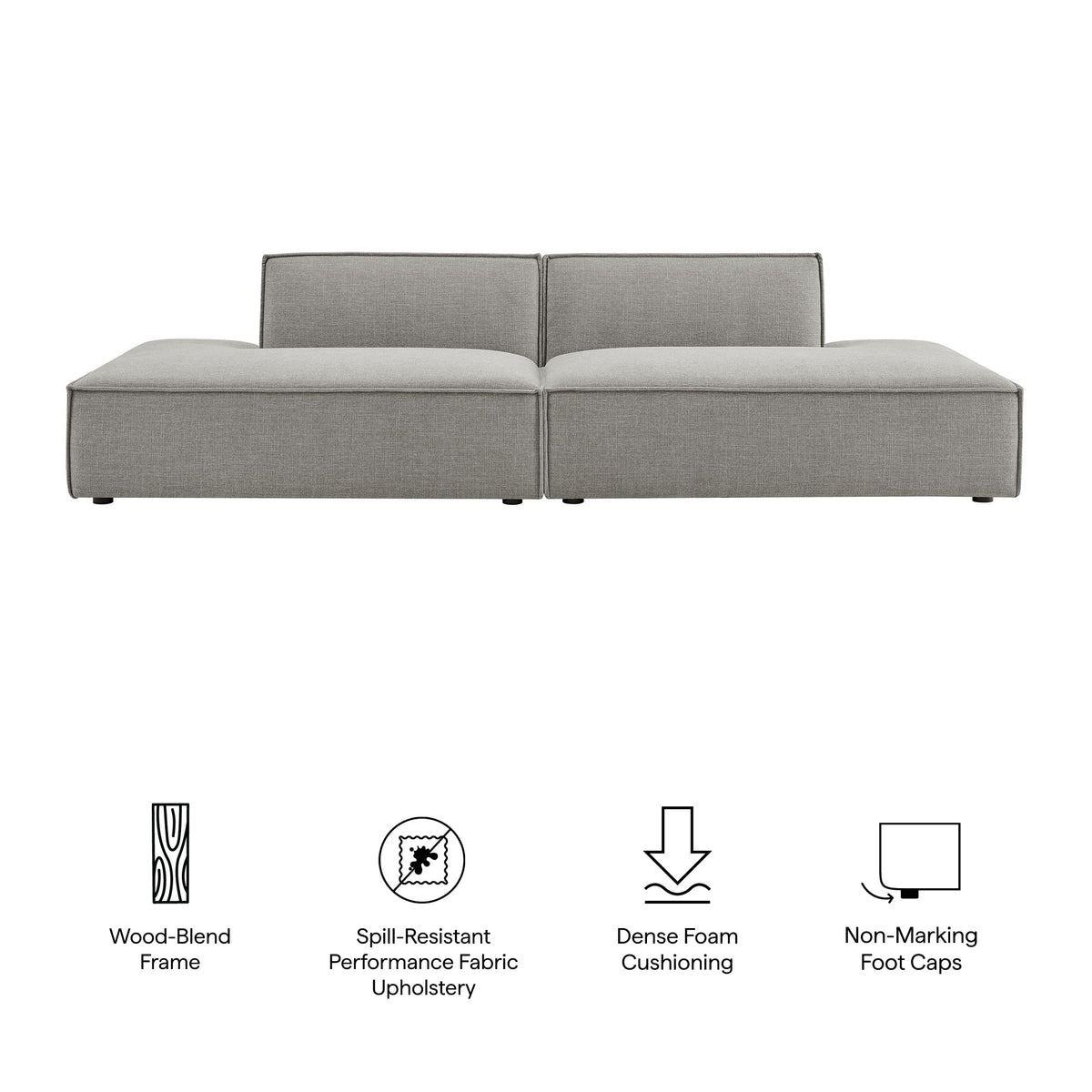 Restore 2-Piece Performance Fabric Upholstered Modular Loveseat - view 35