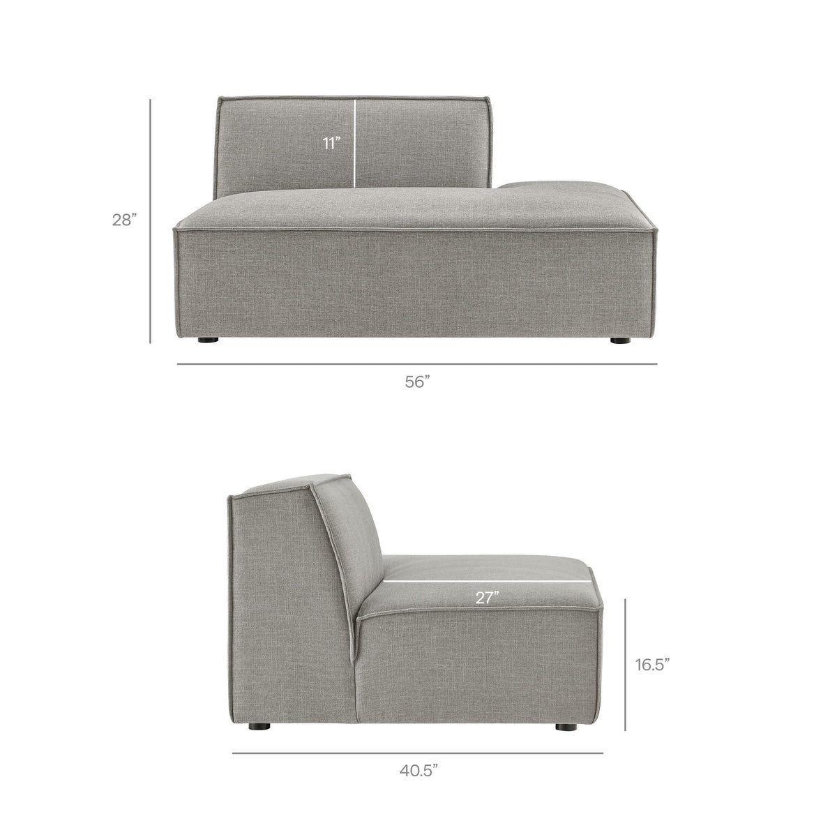 Restore 2-Piece Performance Fabric Upholstered Modular Loveseat - view 50