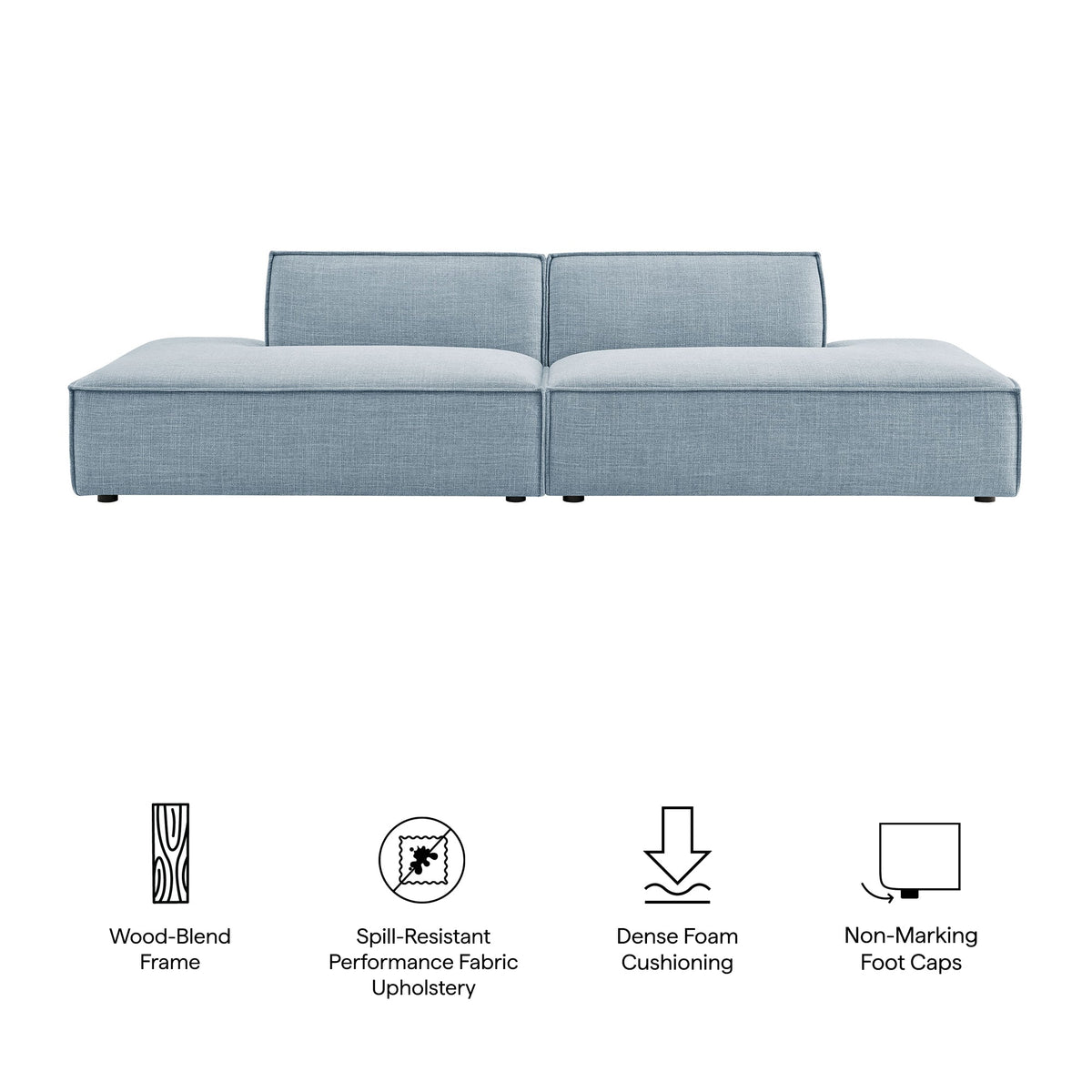 Restore 2-Piece Performance Fabric Upholstered Modular Loveseat - view 33