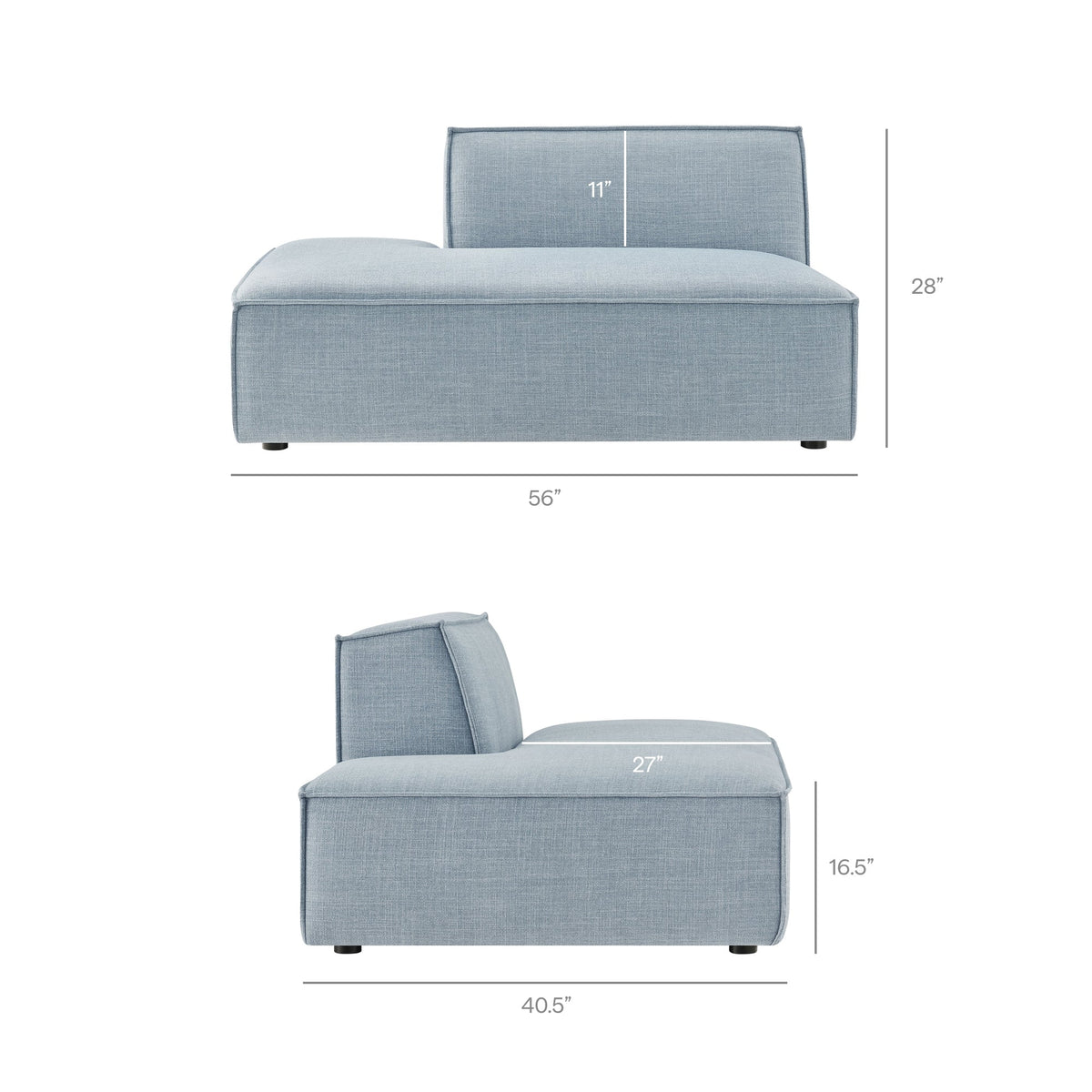 Restore 2-Piece Performance Fabric Upholstered Modular Loveseat - view 43