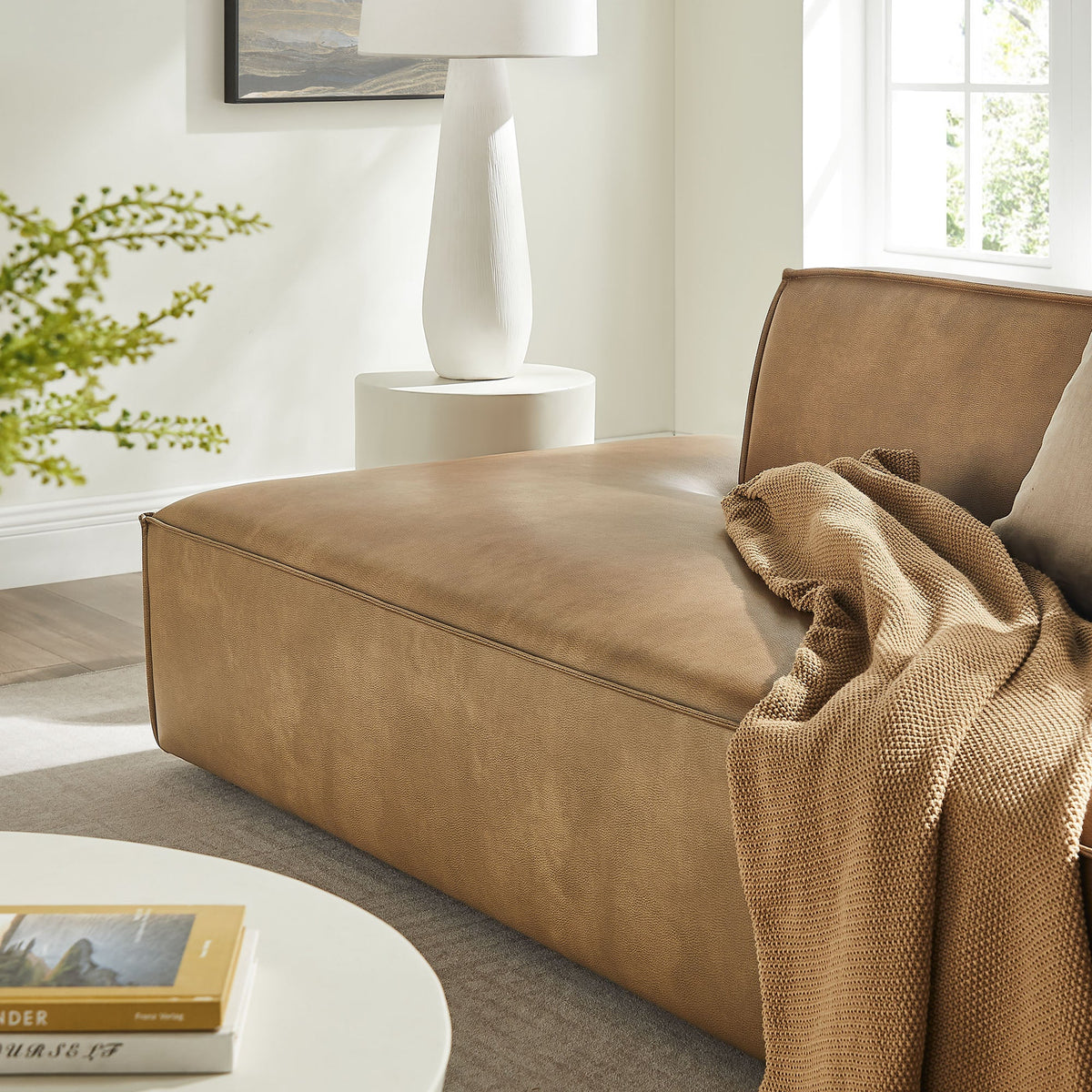Restore 2-Piece Vegan Leather Modular Loveseat