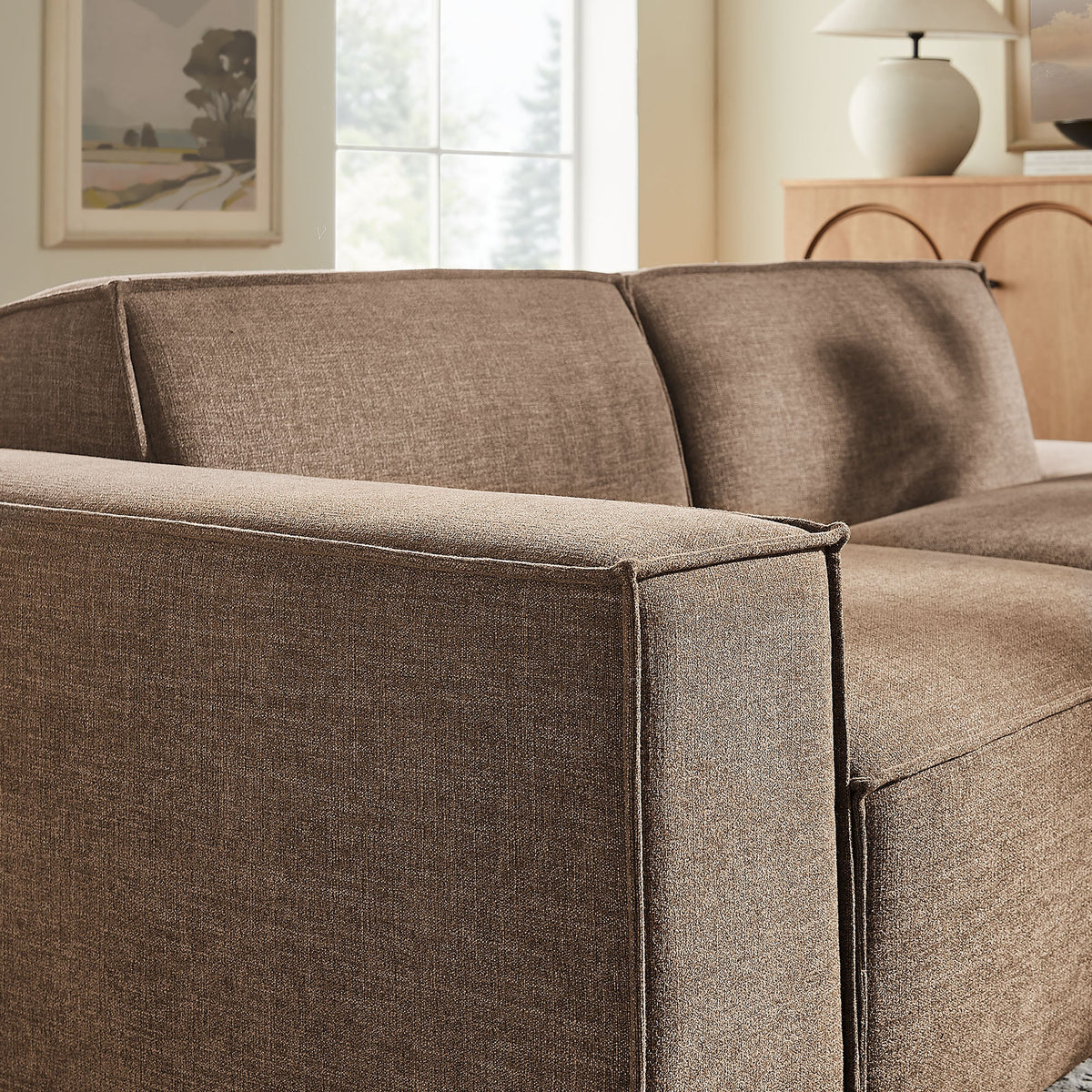 Restore 2-Piece Performance Fabric Upholstered Modular Loveseat