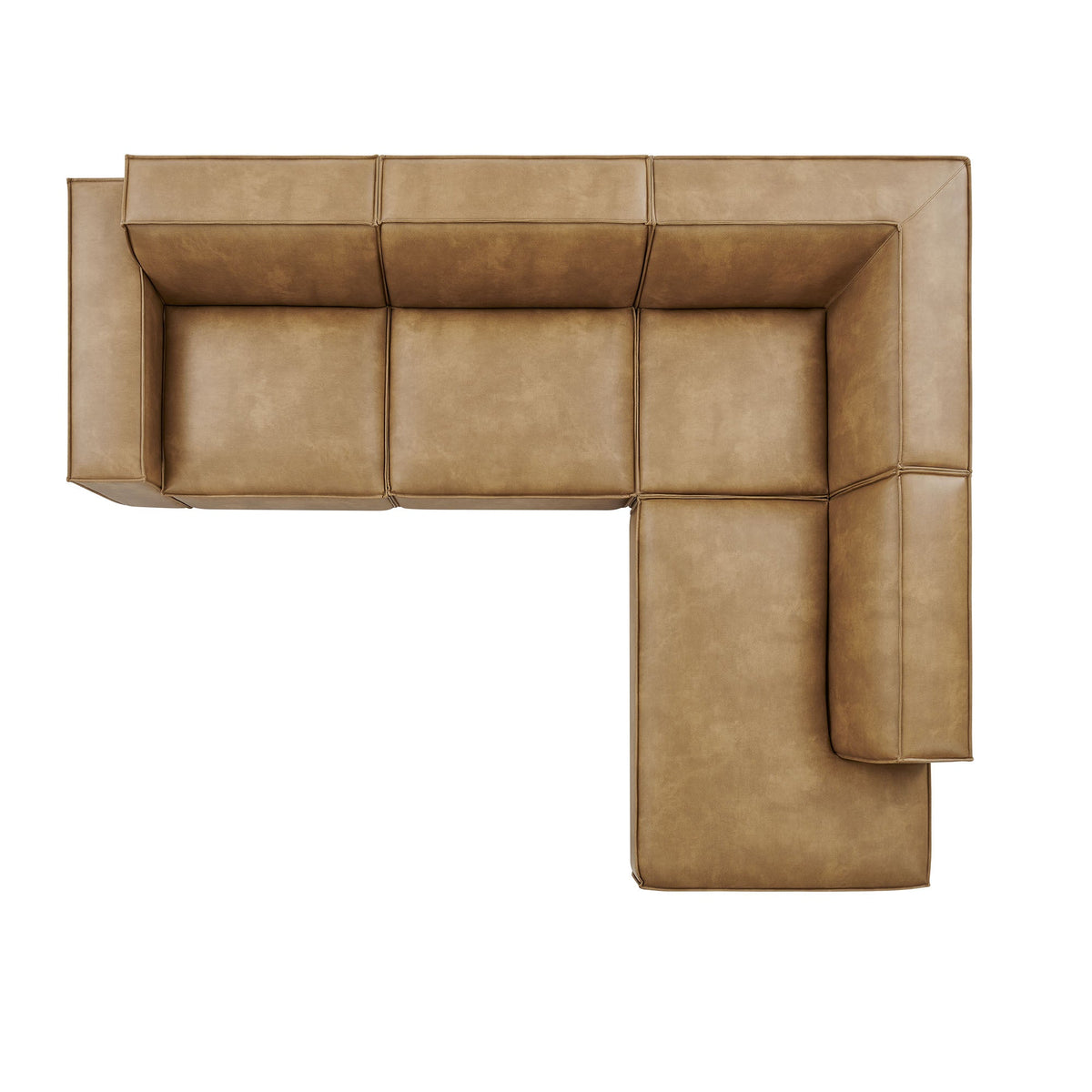 Restore 4-Piece Vegan Leather Modular L-Shaped Sofa
