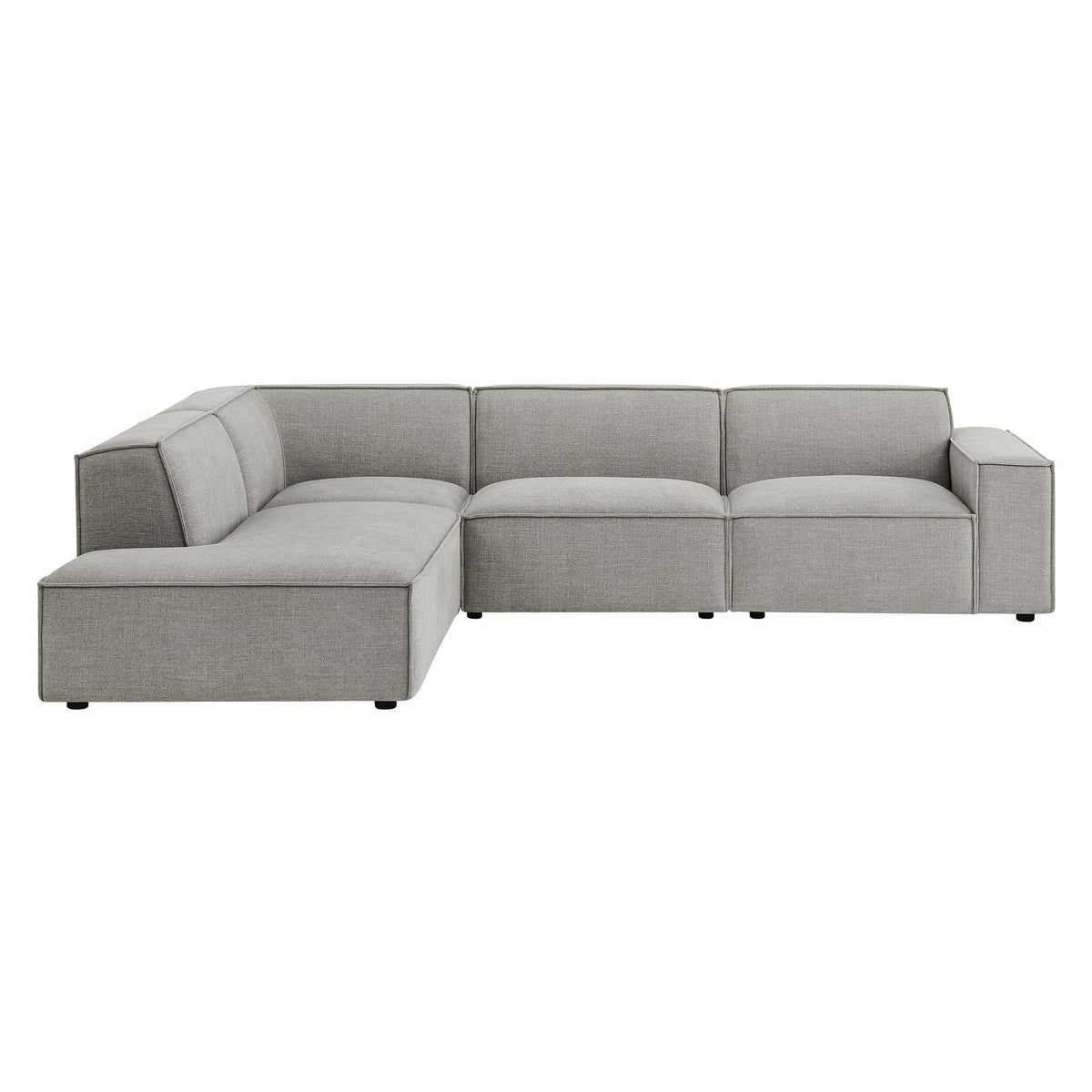 Restore 4-Piece Performance Fabric Upholstered Modular L-Shaped Sofa