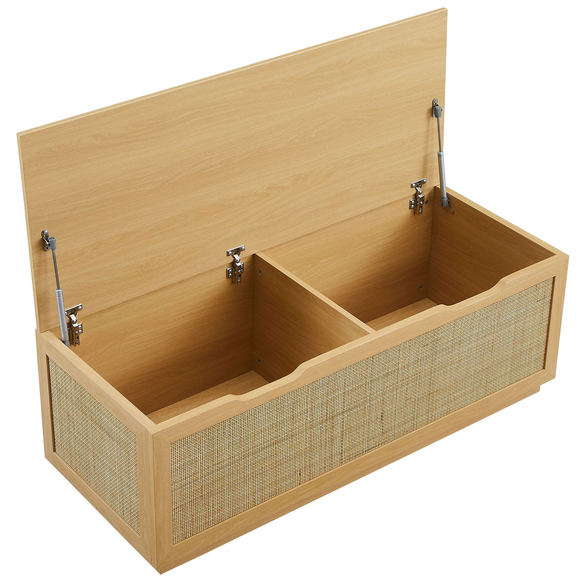 Soma Rattan Storage Bench, Oak - view 4