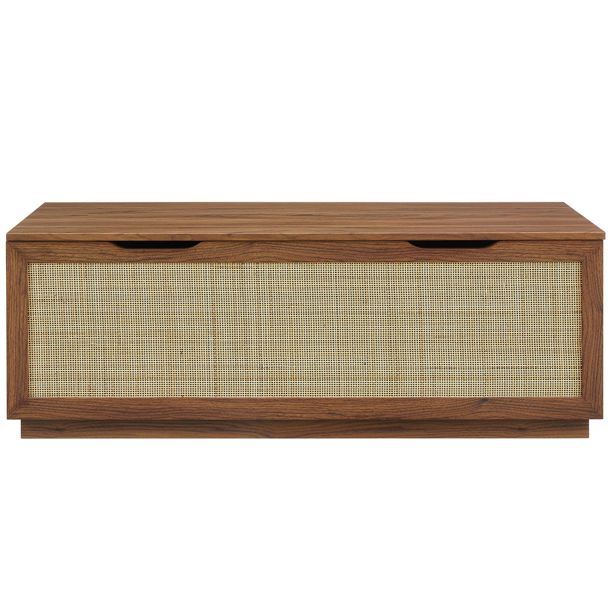 Soma Rattan Storage Bench, Walnut - view 3