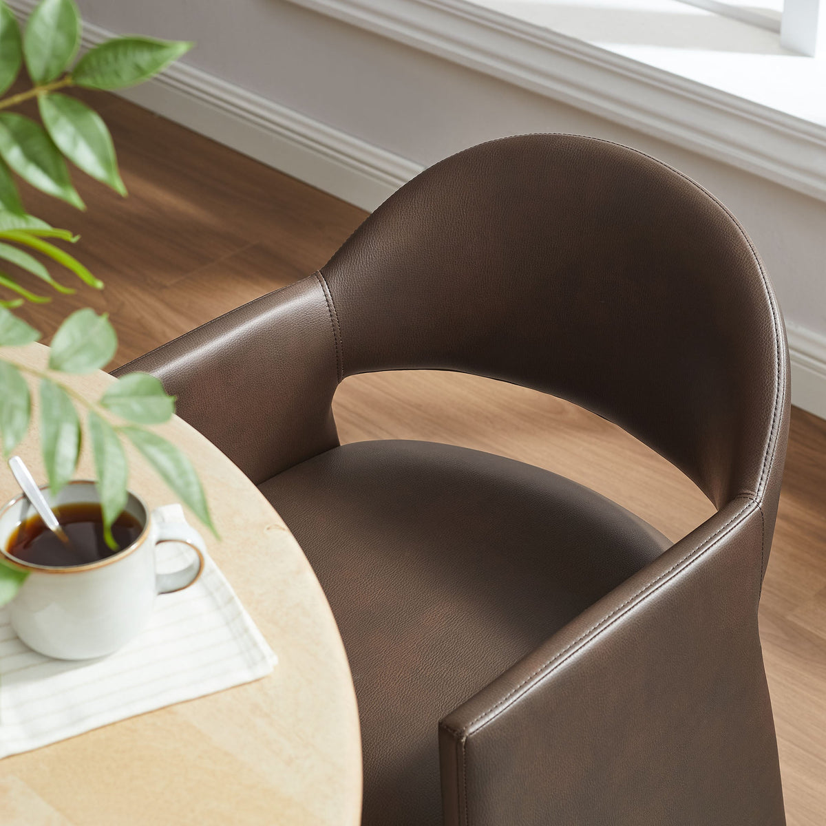 Talia Vegan Leather Dining Armchair - view 12