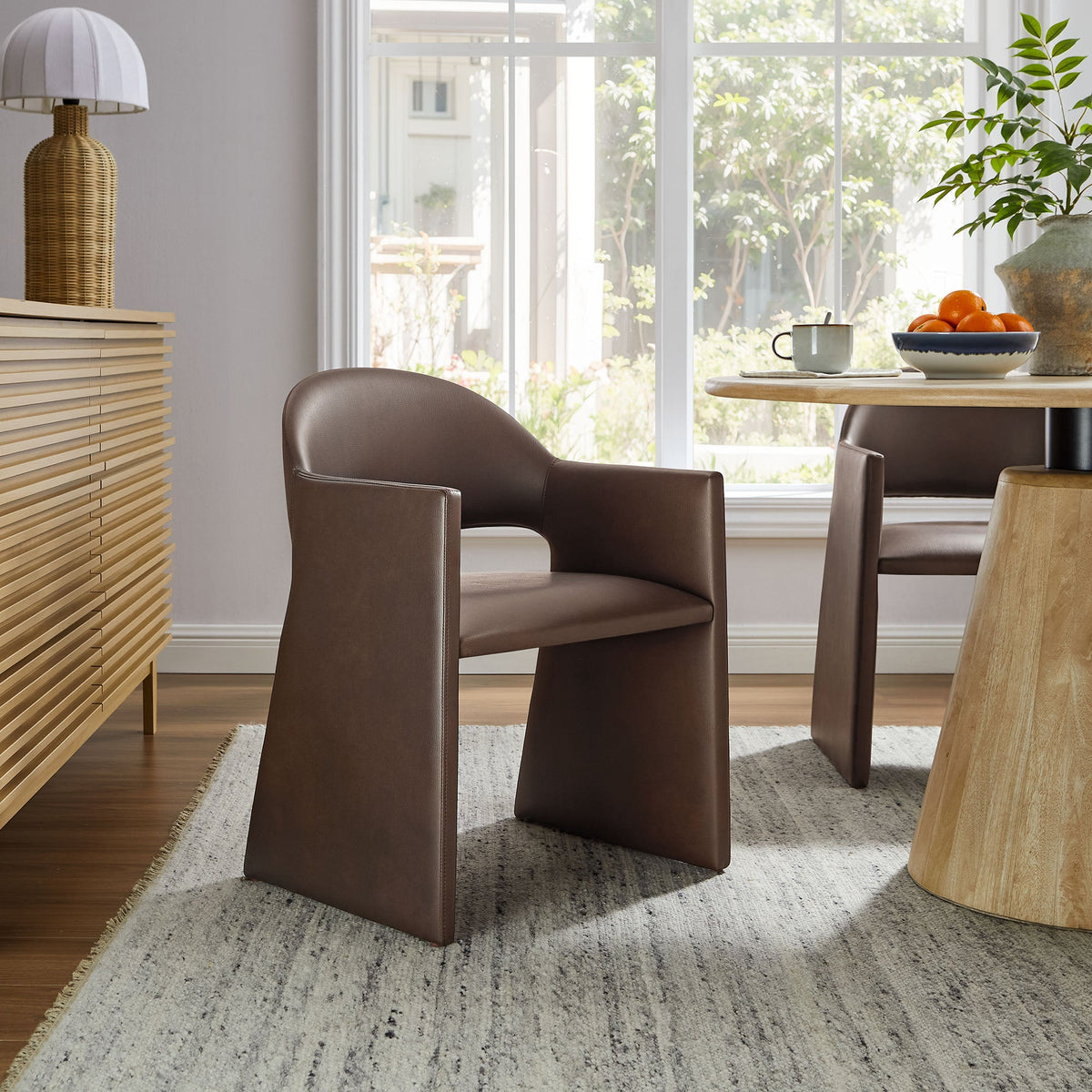 Talia Vegan Leather Dining Armchair - view 14