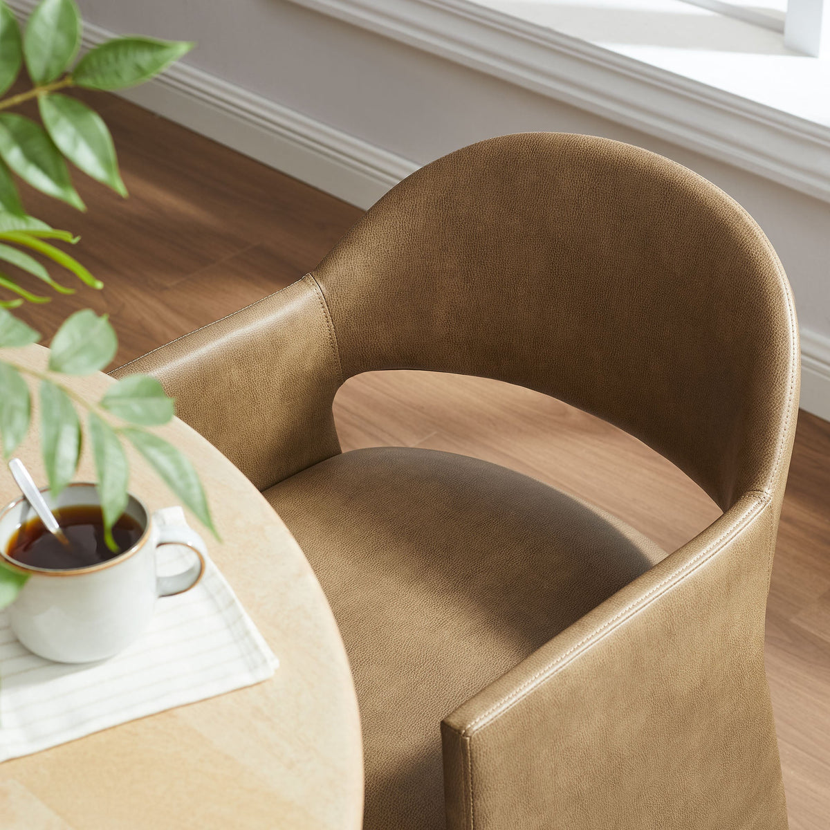 Talia Vegan Leather Dining Armchair - view 11