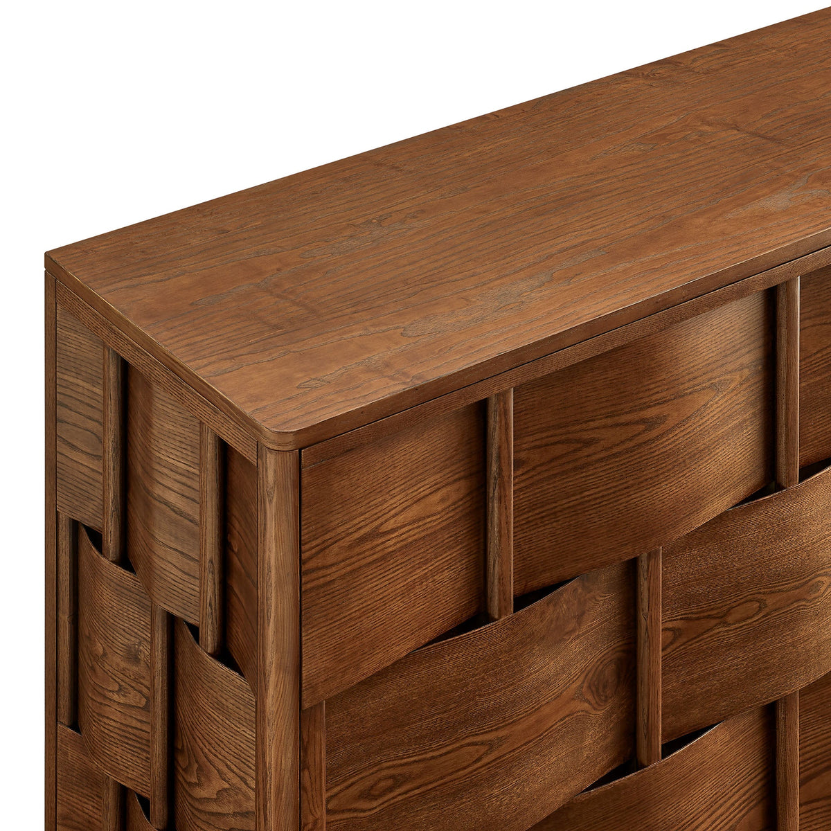 Foundry 71" Woven Design Buffet Storage Cabinet