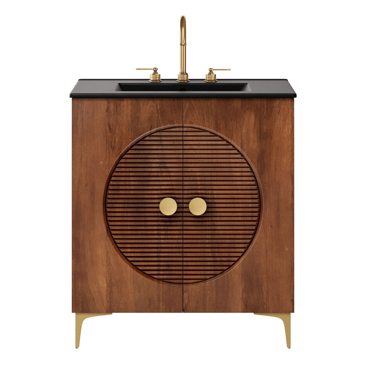 Vernon 30" Fluted Wood Vanity Cabinet With Sink - view 2