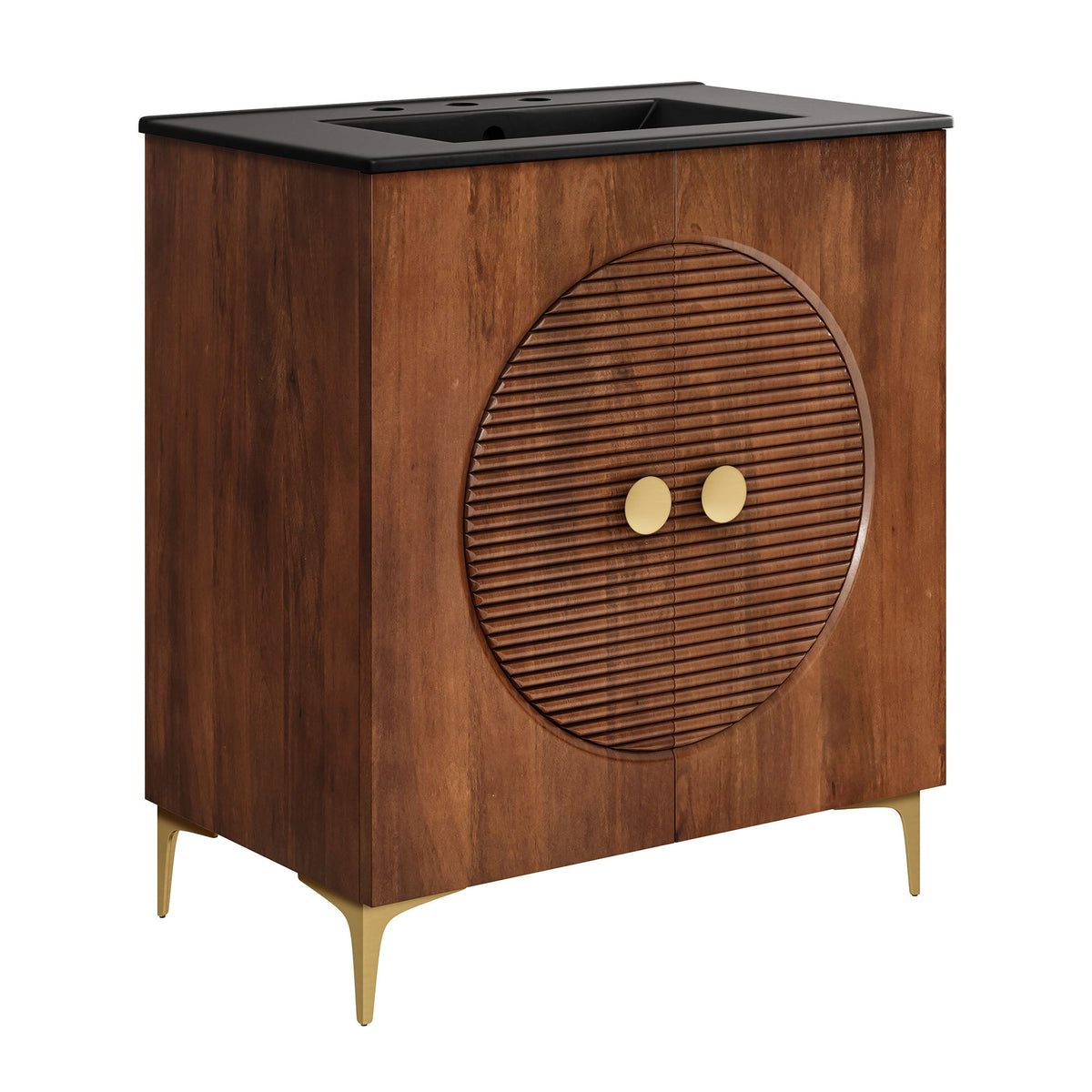 Vernon 30" Fluted Wood Vanity Cabinet With Sink - view 4
