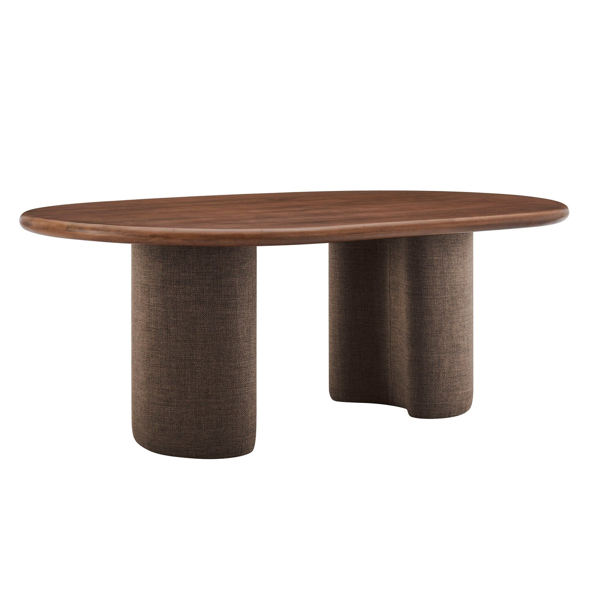 Enric 84 Inch Mango Wood Oval Dining Table