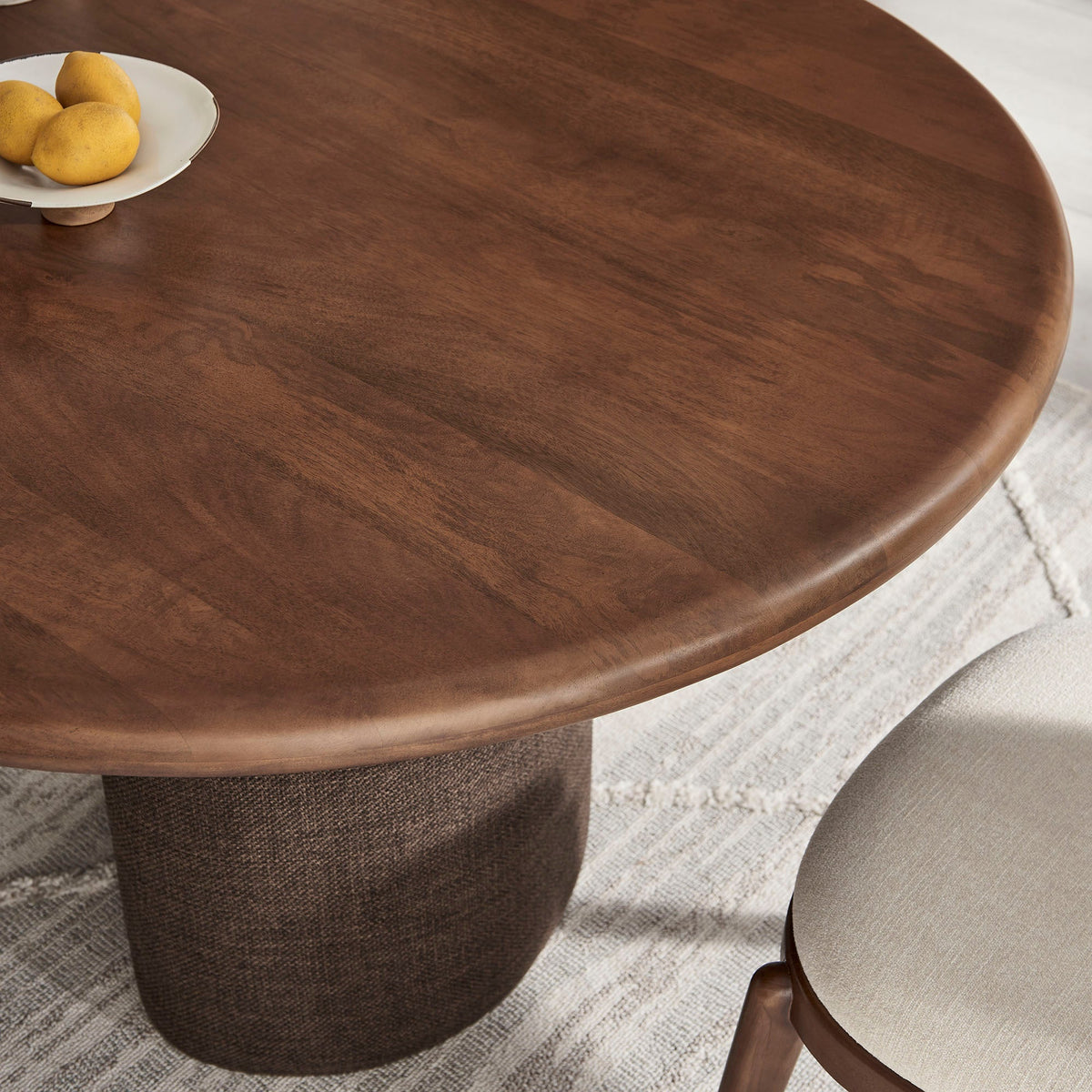 Enric 84 Inch Mango Wood Oval Dining Table