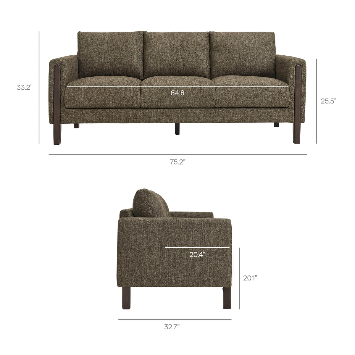 Hawken Boucle Fabric Sofa - view 26