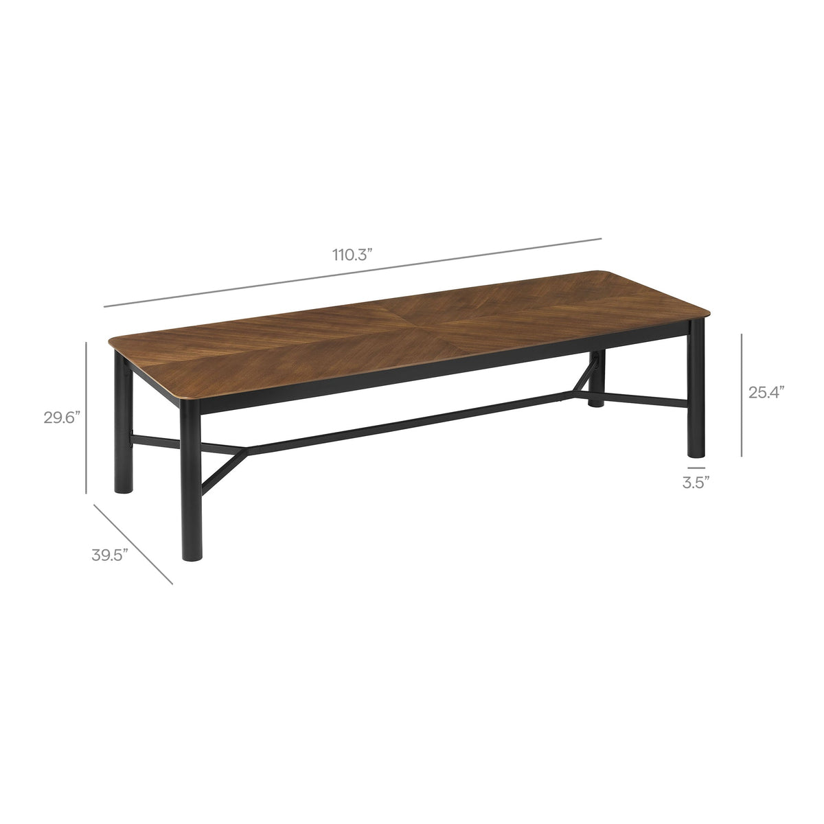 Ashlan 110" Rectangle Dining Table - view 10