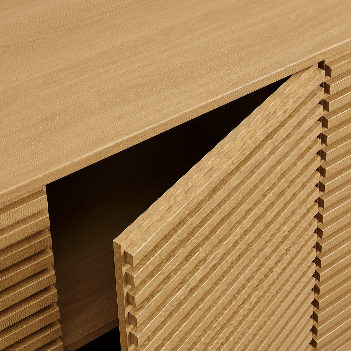 Render 4-Door Fluted Sideboard Cabinet TV Stand - view 10