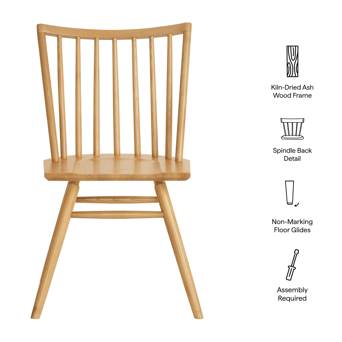 Alvar Spindle Back Dining Side Chairs Set of 2