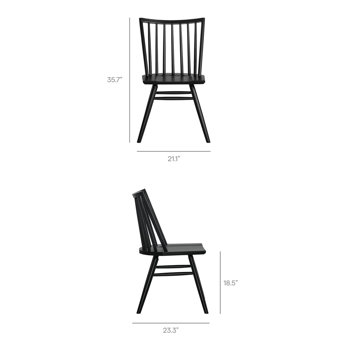 Alvar Spindle Back Dining Side Chairs Set of 2
