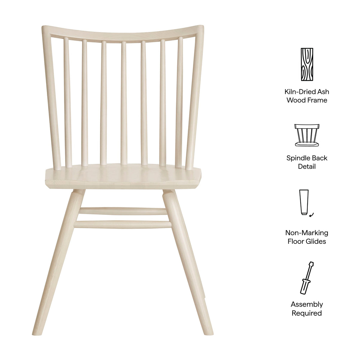 Alvar Spindle Back Dining Side Chairs Set of 2
