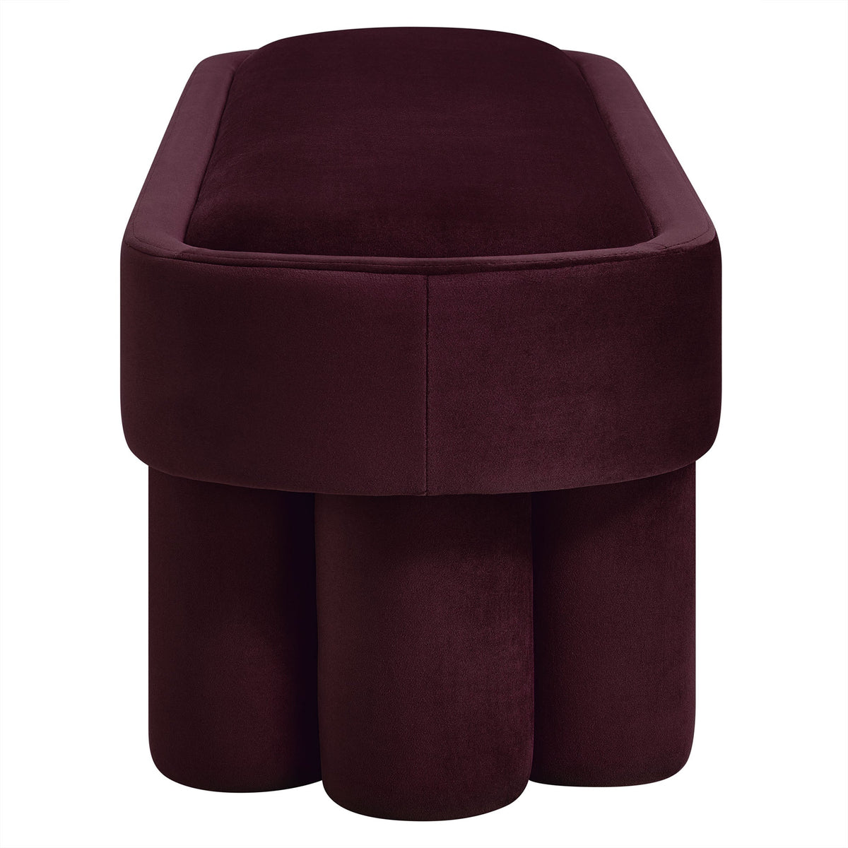 Mossi Oval Performance Velvet Accent Bench