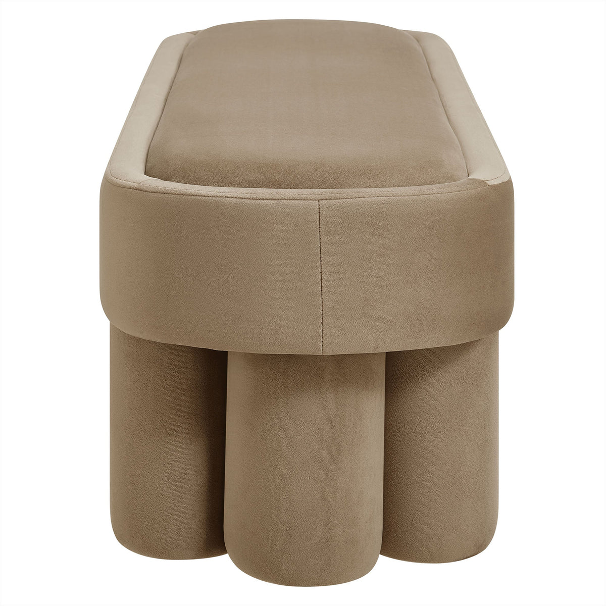 Mossi Oval Performance Velvet Accent Bench