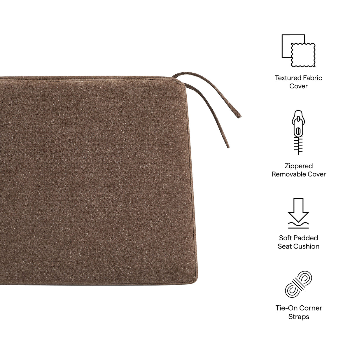 Jax Fabric Dining Chair Seat Cushion - view 18