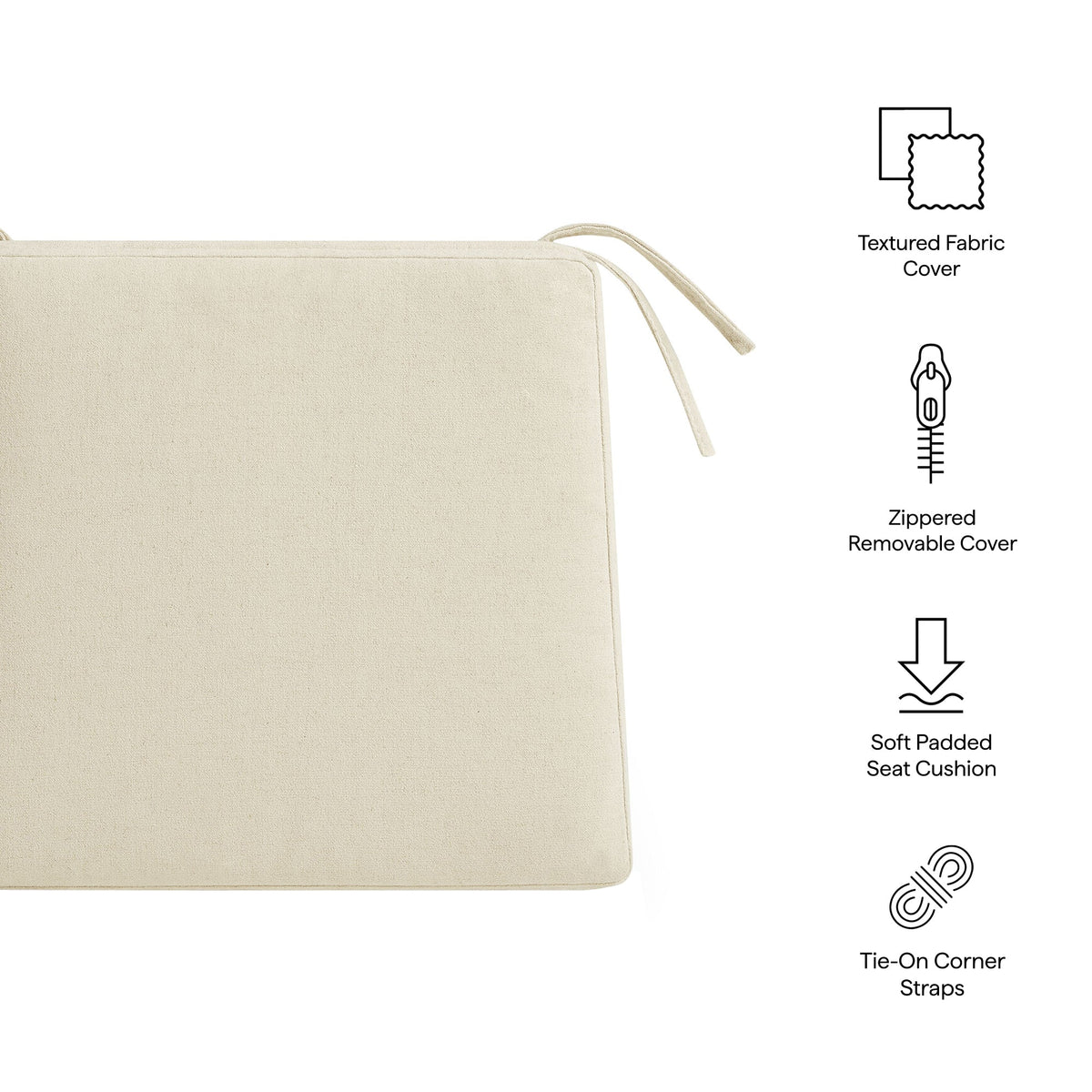 Jax Fabric Dining Chair Seat Cushion - view 17
