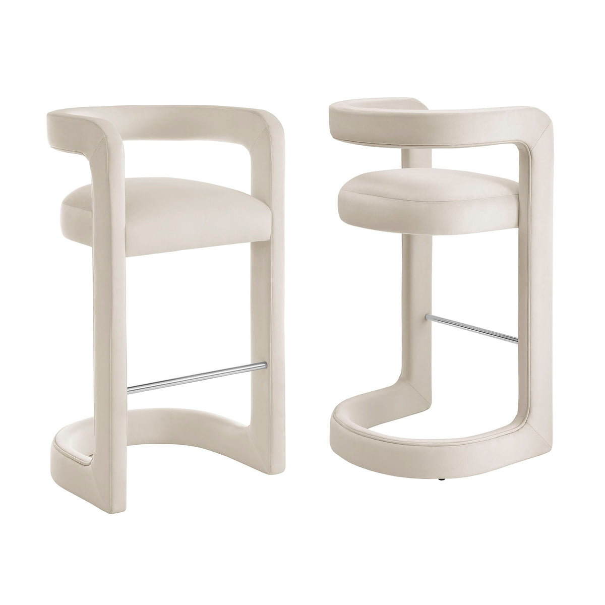 Winslow Performance Velvet Bar Stool Set of 2