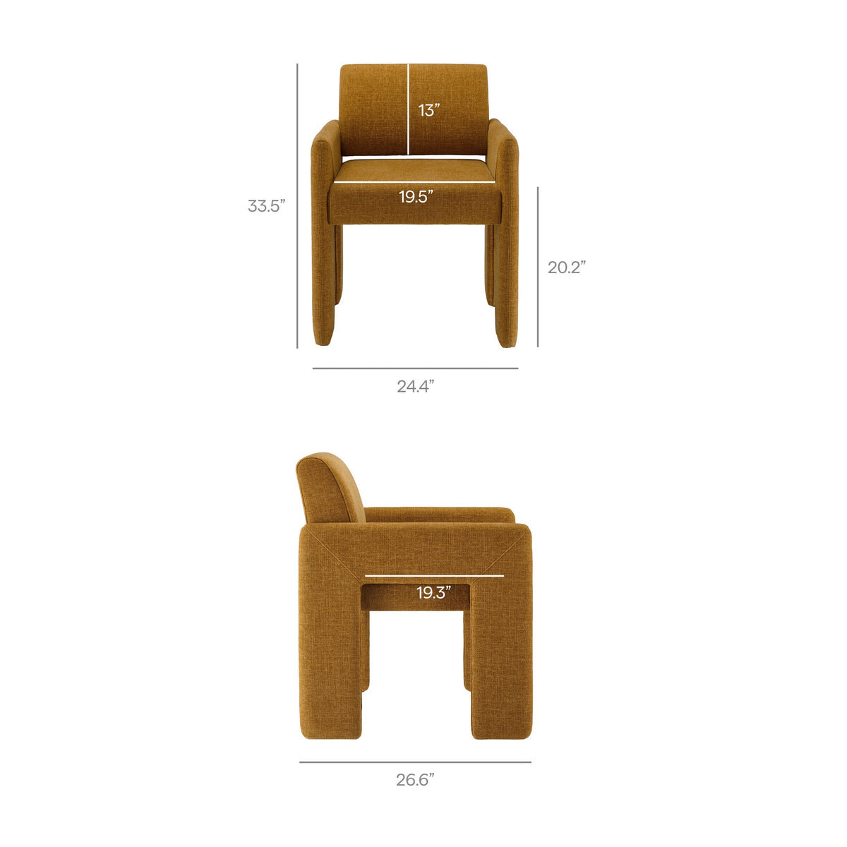 Daven Fabric Upholstered Dining Chair - view 49