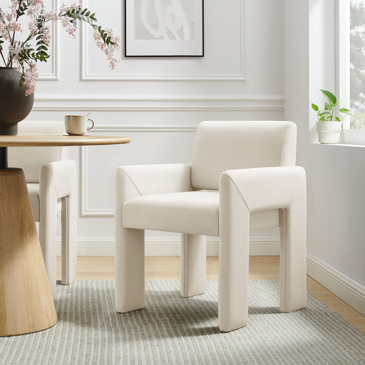 Daven Stain-Resistant Performance Velvet Dining Armchair