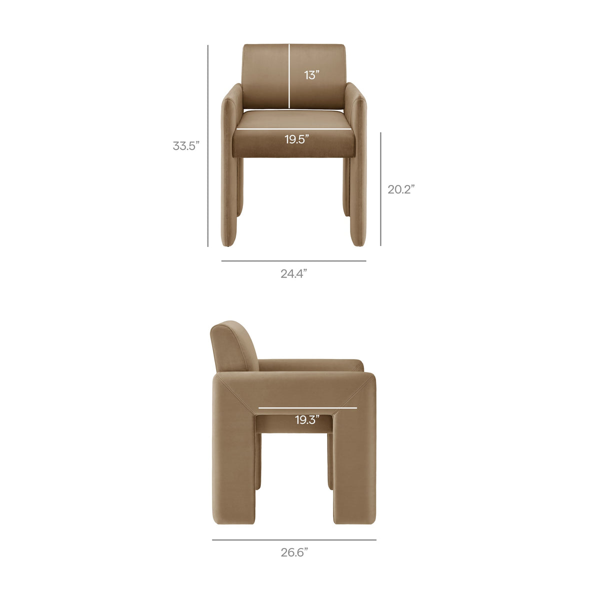 Daven Stain-Resistant Performance Velvet Dining Armchair