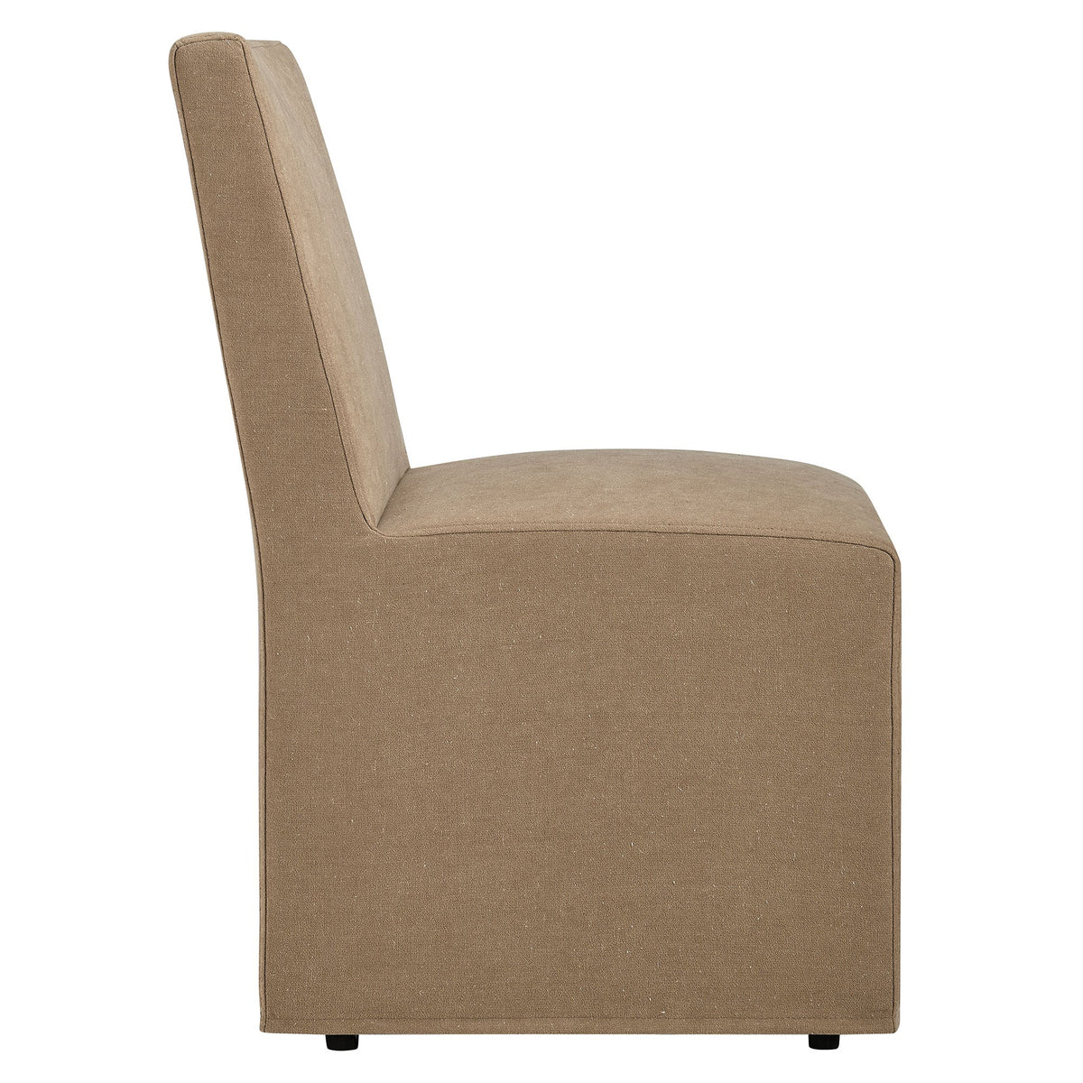 Tessera Upholstered Linen-Blend Slipcovered Dining Chair, Almond - view 2