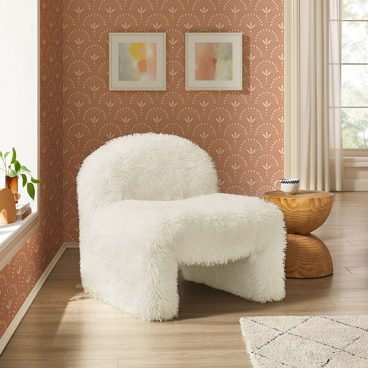 Mina Faux Fur Accent Chair - view 13