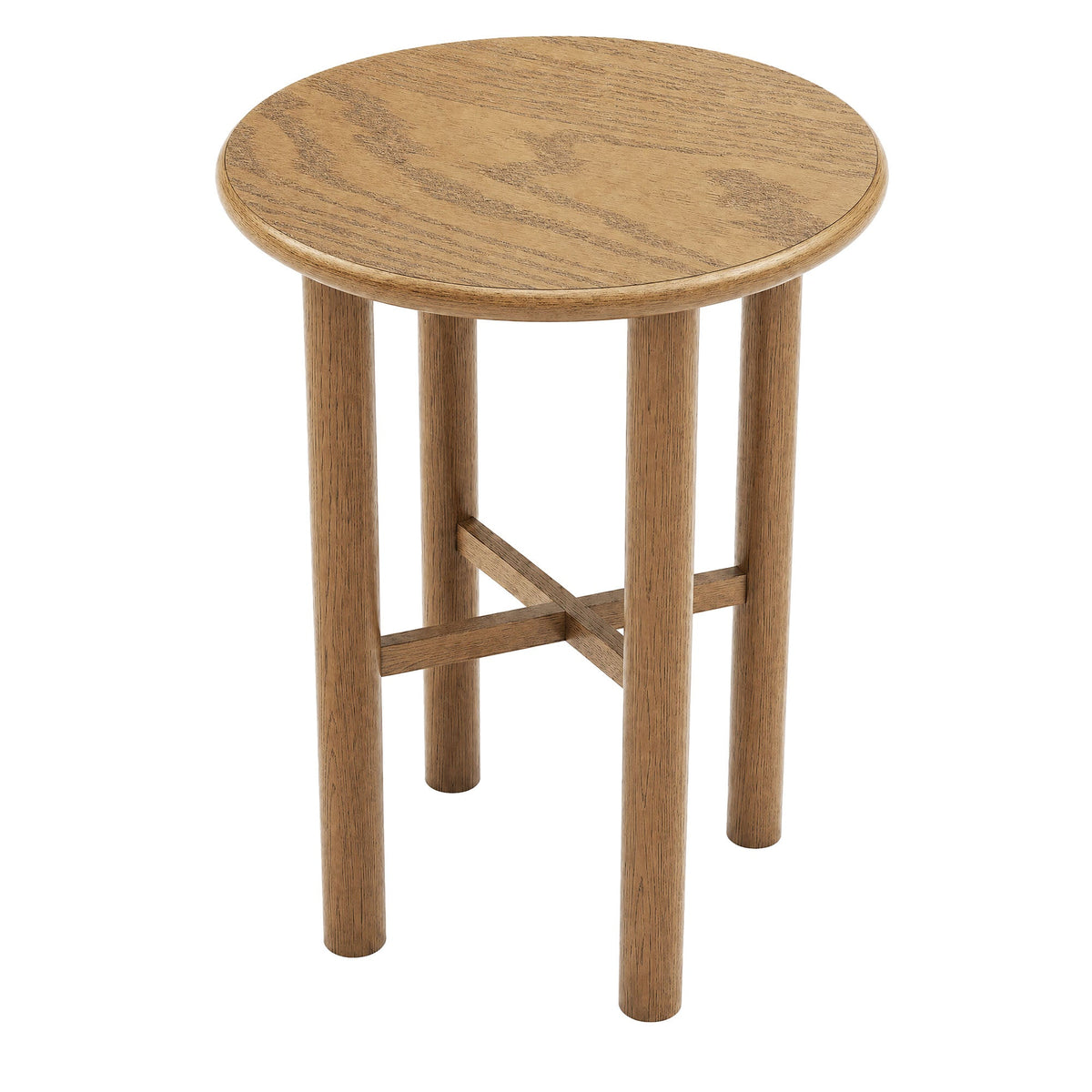 Alvia Round 30" Oak Wood Bar Table