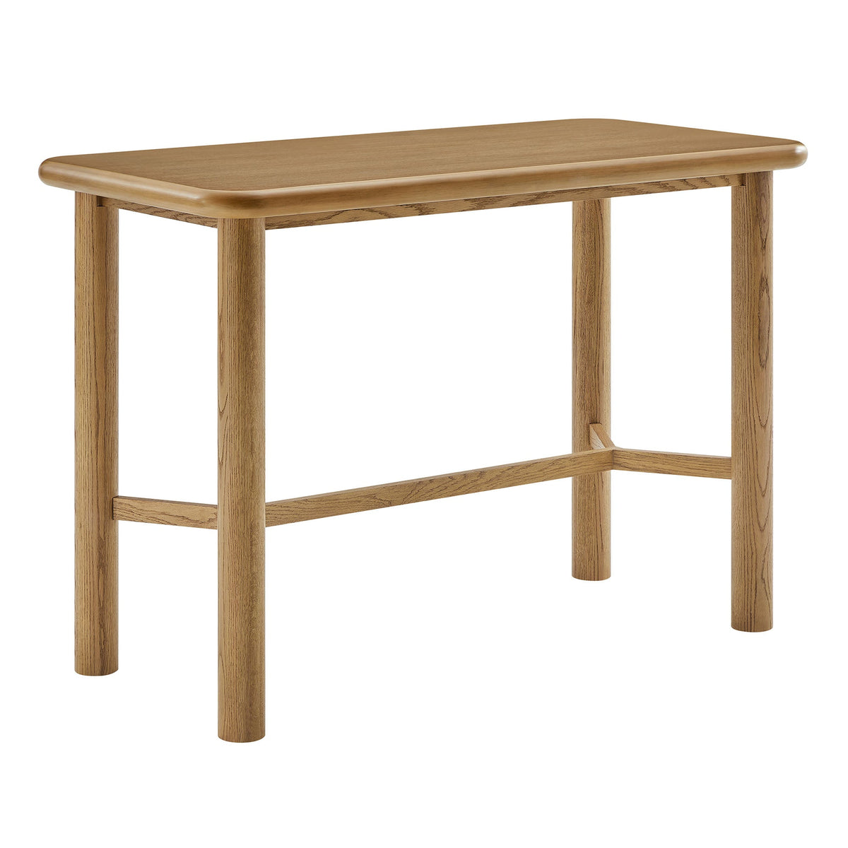 Alvia Rectangular 60" Oak Wood Bar Table