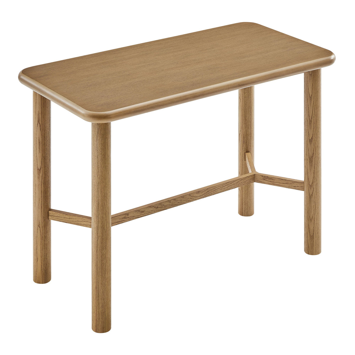 Alvia Rectangular 60" Oak Wood Bar Table
