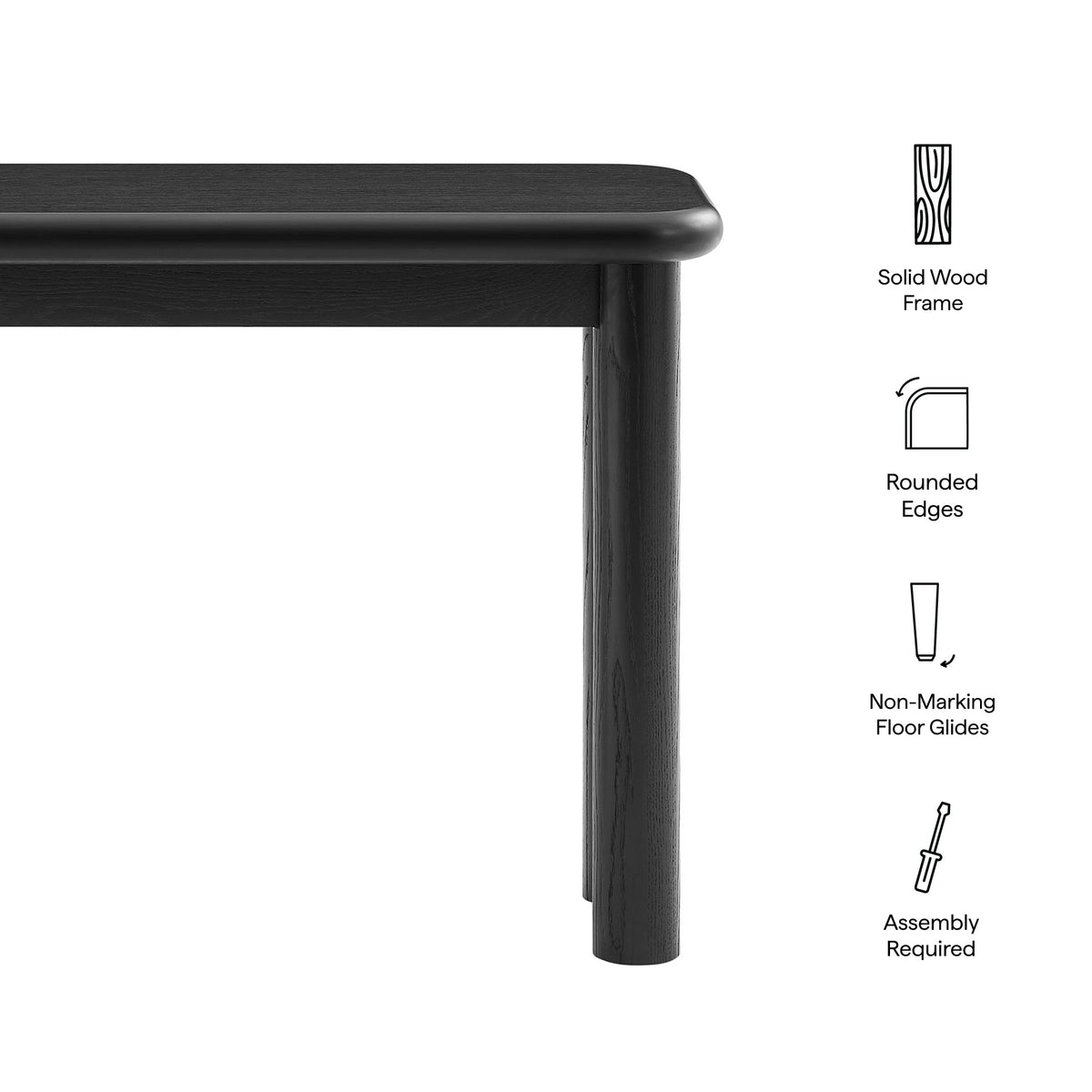 Alvia Oak Wood Console Table