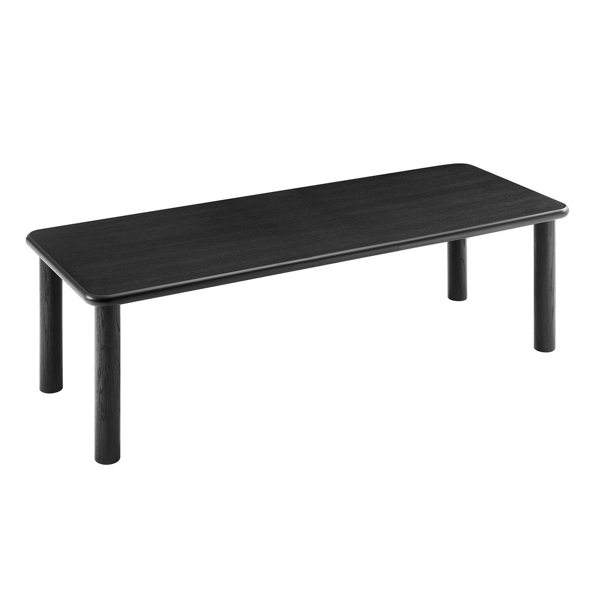 Alvia 86"–105" Extendable Rectangular Oak Wood Dining Table