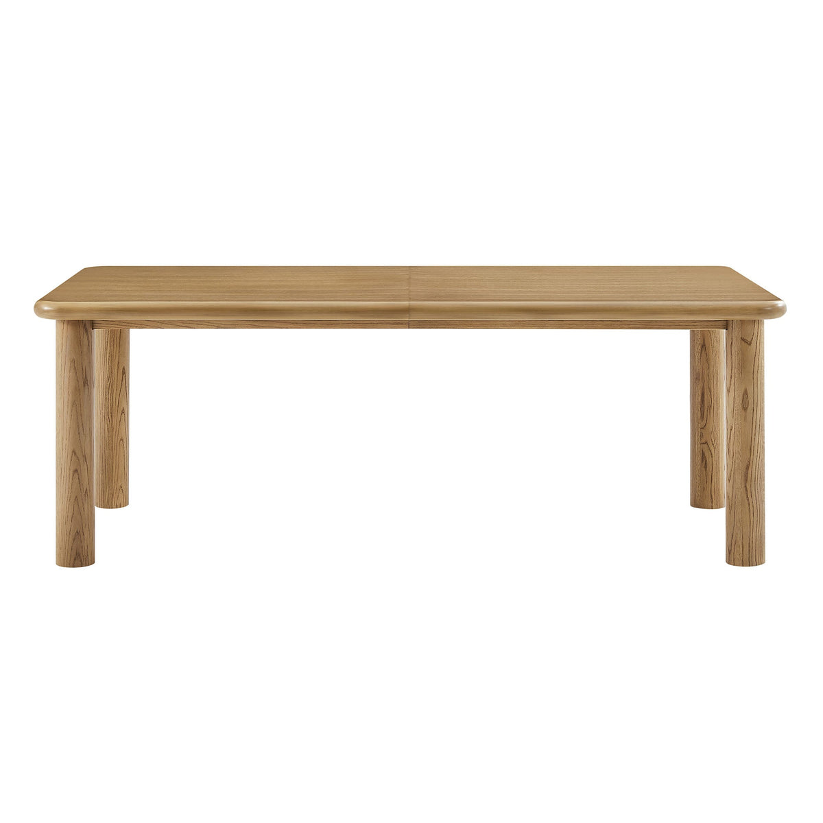 Alvia 86"–105" Extendable Rectangular Oak Wood Dining Table