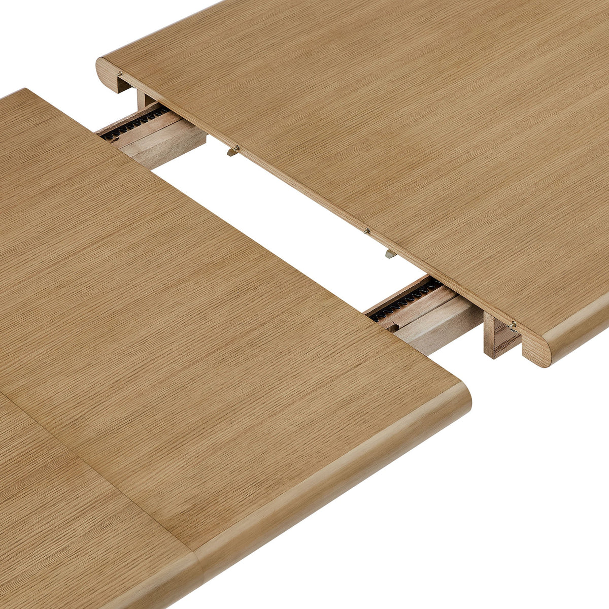 Alvia 86"–105" Extendable Rectangular Oak Wood Dining Table